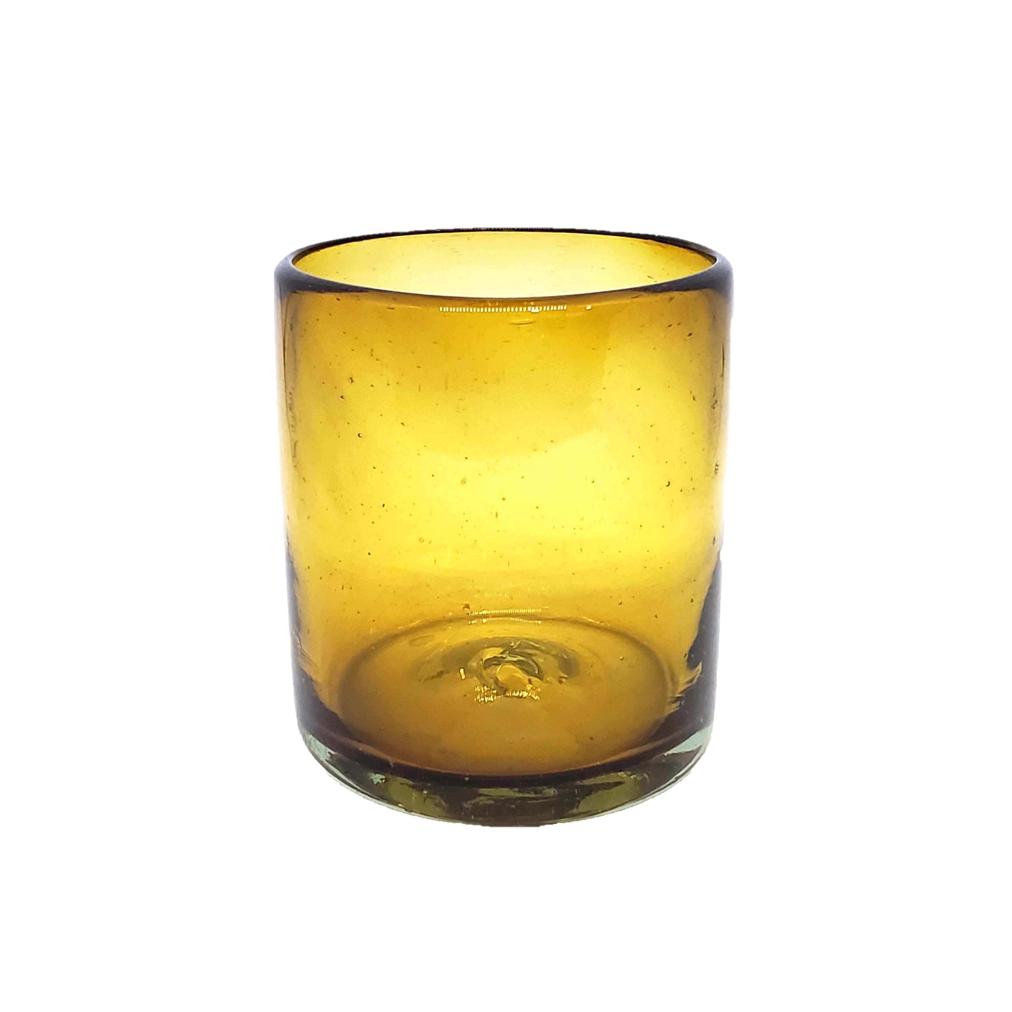 New Items / Solid Amber 9 oz Short Tumblers  / Enhance your favorite drink with these colorful handcrafted glasses.